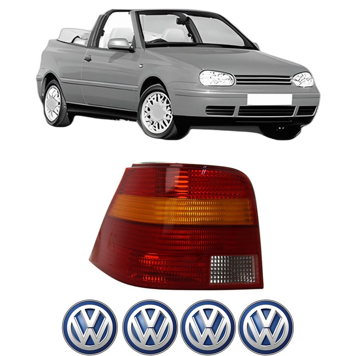Lampa Stop Spate Stanga Volkswagen GOLF IV Cabriolet (1E7) din 1998-2002, Auto, DEPO, 4x Stickere auto cu Volkswagen