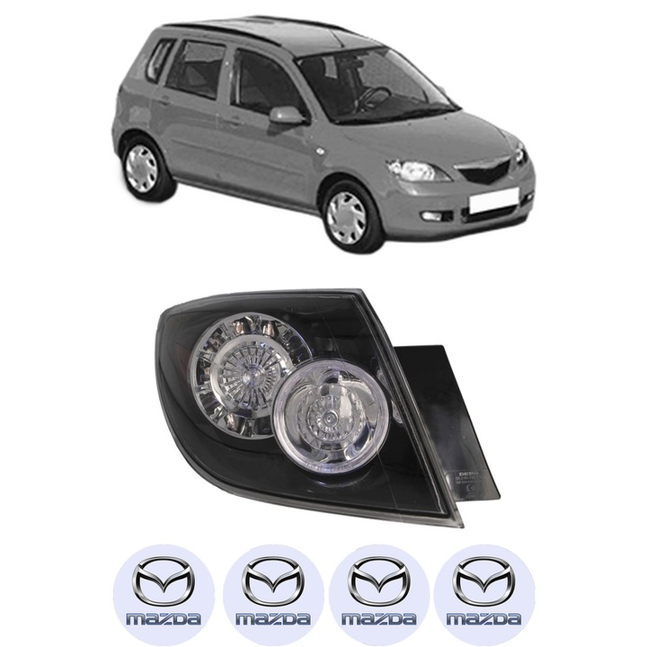Lampa Stop Spate Stanga MAZDA 2 (DY) din 2003-2007, Auto, DEPO, 4x Stickere auto cu MAZDA