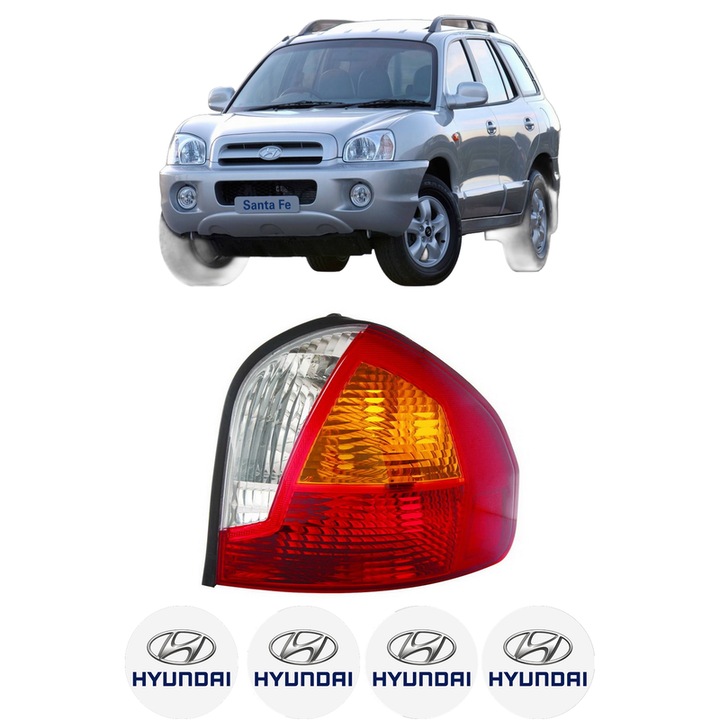 Lampa Stop Spate Dreapta HYUNDAI SANTA FÉ I SUV Van (SM) din 2000-2006, Auto, DEPO, 4x Stickere auto cu HYUNDAI
