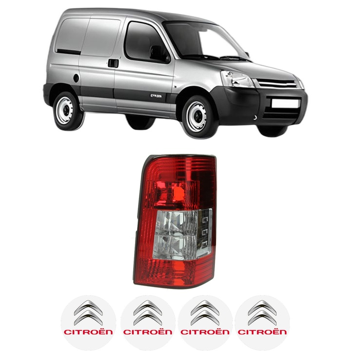 Lampa Stop Spate Dreapta CITROEN BERLINGO / BERLINGO FIRST Box Body/MPV (M_) din 1996-2011, Auto, TYC, 4x Stickere auto cu CITROEN