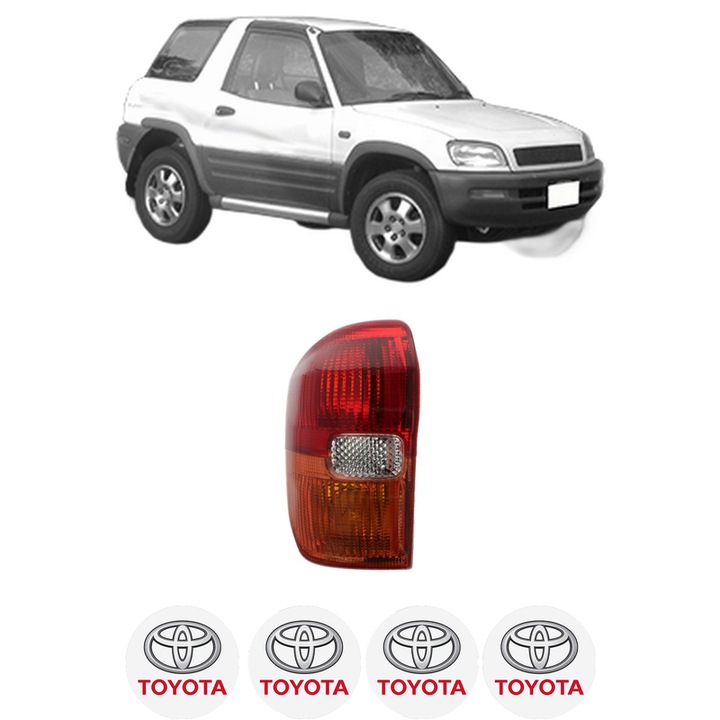 Lampa Stop Spate Stanga TOYOTA RAV 4 I Cabrio (_A1_) din 1997-2000, Auto, DEPO, 4x Stickere auto cu TOYOTA