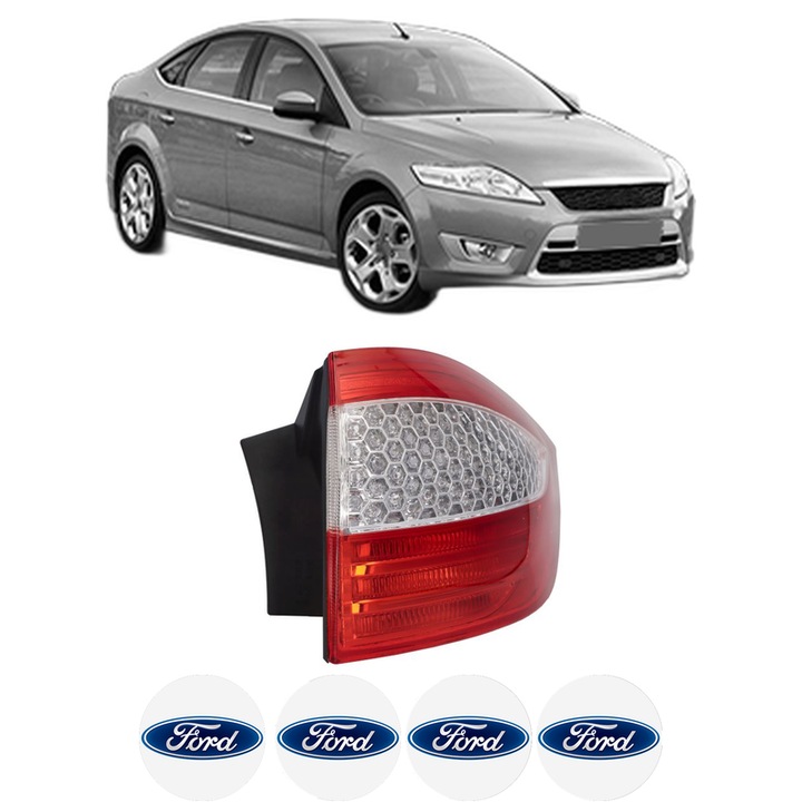 Lampa Stop Spate Dreapta FORD MONDEO IV Saloon (BA7) din 2007-2015, Auto, TYC, 4x Stickere auto cu FORD