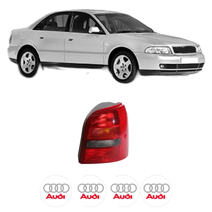 Lampa Stop Spate Stanga AUDI A4 B5 (8D2) din 1994-2001, Auto, DEPO, 4x Stickere auto cu AUDI