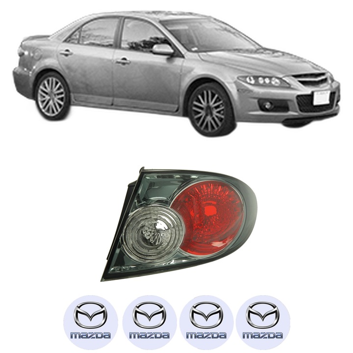 Lampa Stop Spate Dreapta MAZDA 6 Hatchback (GG) din 2002-2007, Auto, TYC, 4x Stickere auto cu MAZDA