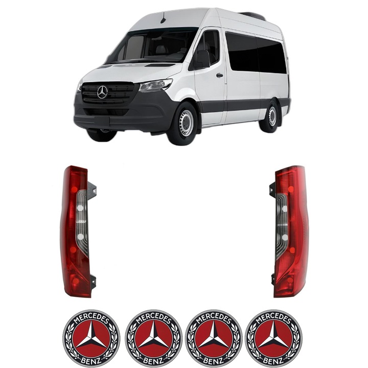 Set Stopuri Spate Stanga Dreapta MERCEDES-BENZ SPRINTER 3, 5-t Tourer Bus (B907) din 2018-2021, Auto, TYC, 4x Stickere auto cu MERCEDES-BENZ