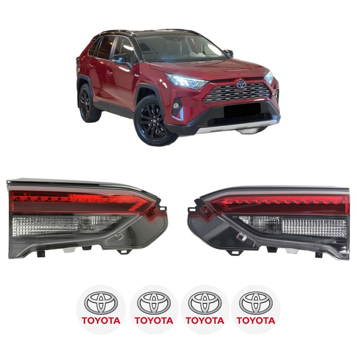 Set Stopuri Spate Stanga Dreapta TOYOTA RAV 4 V (_A5_, _H5_) din 2018-2019, Auto, TYC, 4x Stickere auto cu TOYOTA