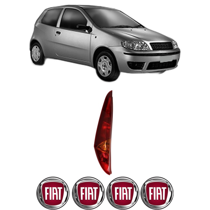 Lampa Stop Spate Stanga FIAT PUNTO (188_) din 1999-2012, Auto, TYC, 4x Stickere auto cu FIAT
