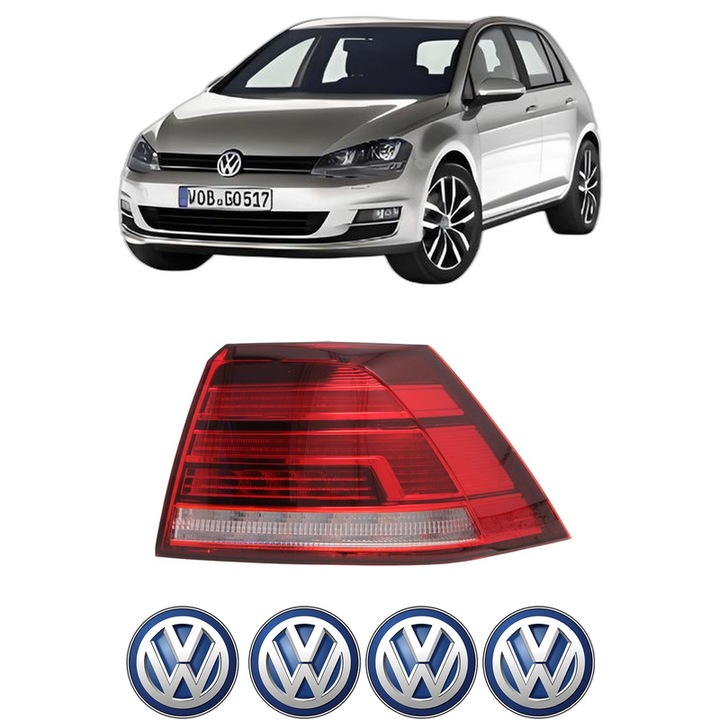Lampa Stop Spate Dreapta Volkswagen GOLF VII Van (5G1) din 2012-2017, Auto, DEPO, 4x Stickere auto cu Volkswagen
