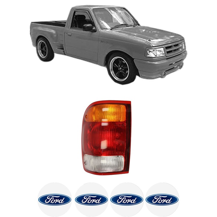 Lampa Stop Spate Stanga FORD USA RANGER din 1999-2018, Auto, DEPO, 4x Stickere auto cu FORD USA