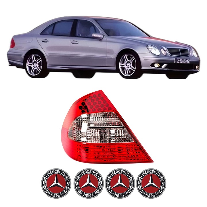 Lampa Stop Spate Stanga MERCEDES-BENZ E-CLASS (W211) din 2002-2008, Auto, DEPO, 4x Stickere auto cu MERCEDES-BENZ