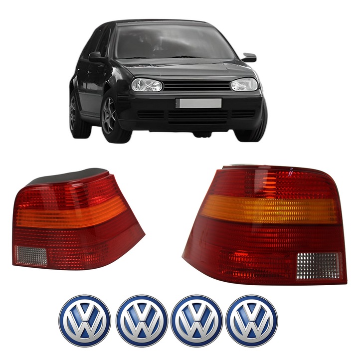 Set Stopuri Spate Stanga Dreapta Volkswagen GOLF IV Van (1J1) din 1997-2004, Auto, DEPO, 4x Stickere auto cu Volkswagen