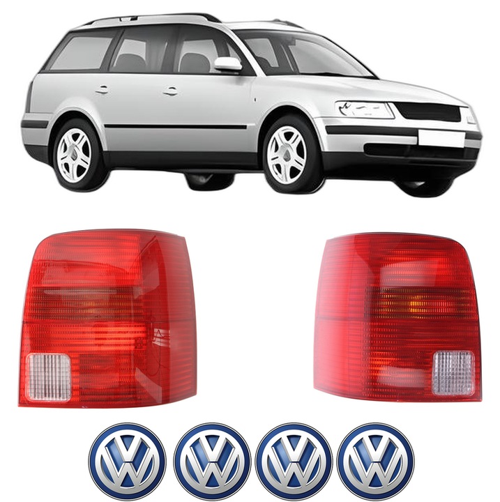 Set Stopuri Spate Stanga Dreapta Volkswagen PASSAT B5 Variant (3B5) din 1997-2000, Auto, DEPO, 4x Stickere auto cu Volkswagen