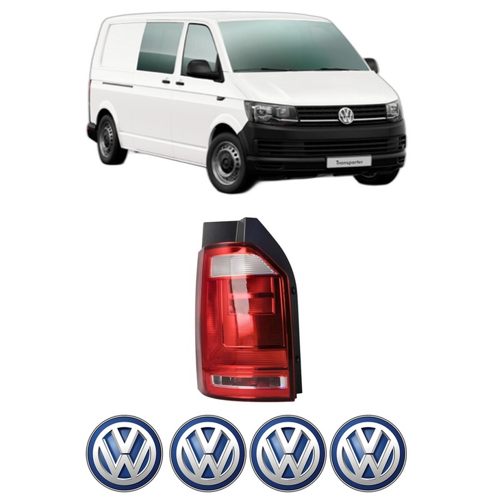 Lampa Stop Spate Stanga Volkswagen TRANSPORTER T6 / CARAVELLE T6 Bus (SGB, SGJ, SHB, SHJ) din 2015-2024, Auto, TYC, 4x Stickere auto cu Volkswagen