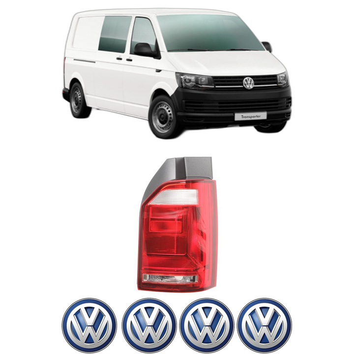 Lampa Stop Spate Dreapta Volkswagen TRANSPORTER T6 / CARAVELLE T6 Bus (SGB, SGJ, SHB, SHJ) din 2015-2024, Auto, DEPO, 4x Stickere auto cu Volkswagen