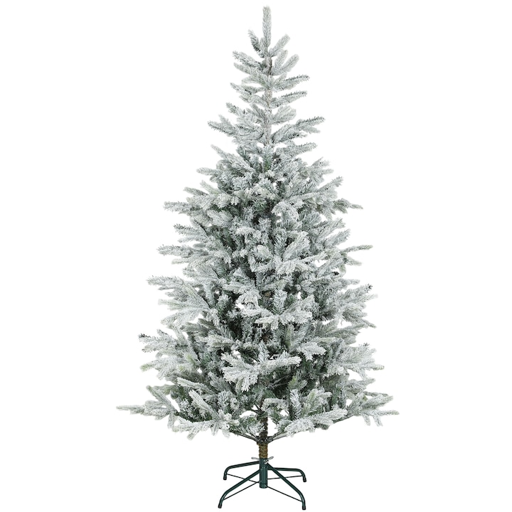 HOMCOM 180 см висока коледна елха с реалистични клони и сгъваема метална стойка