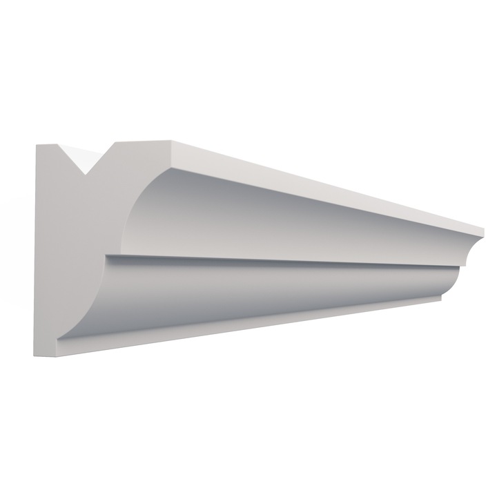 Профил за скрито осветление Рей Декор RL123, XPS, 4.8х6.5х200см, Бял