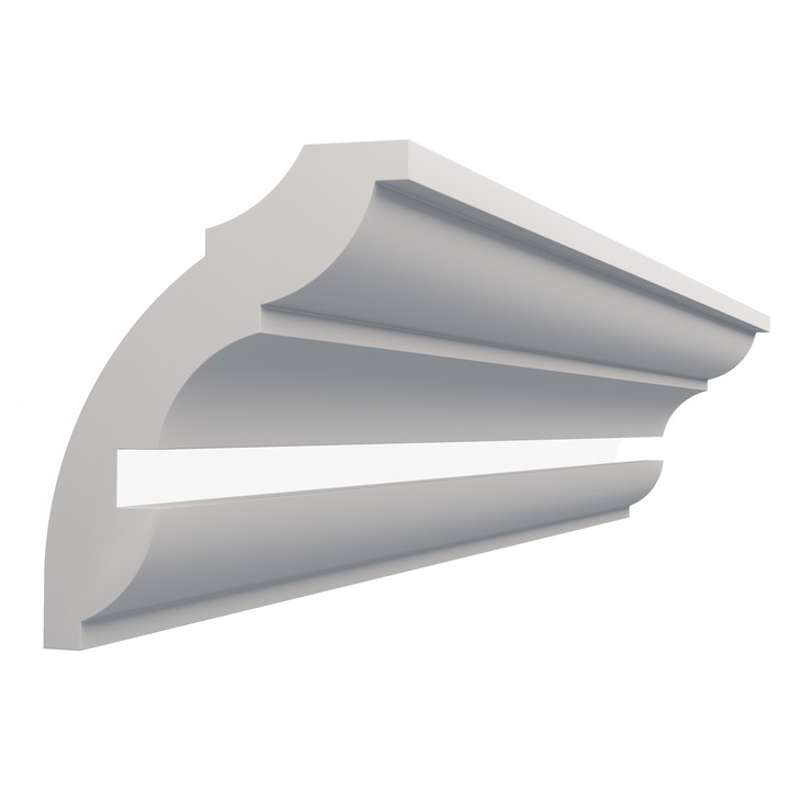 Декоративен профил за осветление Рей Декор RP150, XPS, 10х7.5х200см, Бял