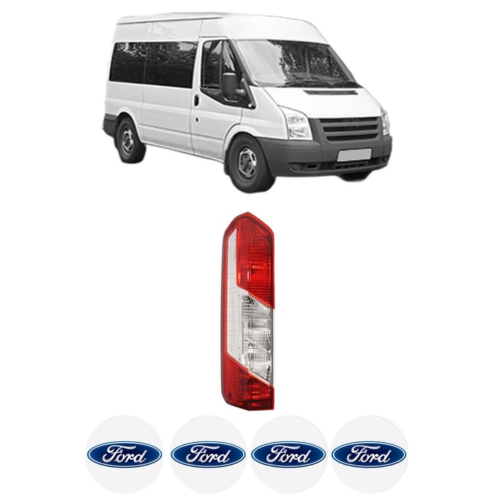 Lampa Stop Spate Stanga FORD TRANSIT Bus (FD_ _, FB_ _, FS_ _, FZ_ _, FC_ _) din 2000-2014, Auto, TYC, 4x Stickere auto cu FORD