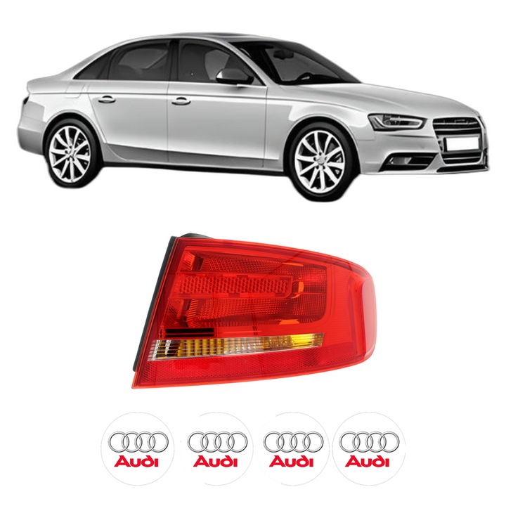 Lampa Stop Spate Dreapta AUDI A4 B8 (8K2) din 2007-2015, Auto, TYC, 4x Stickere auto cu AUDI