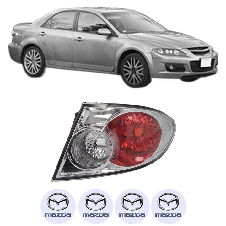 Lampa Stop Spate Dreapta MAZDA 6 Hatchback (GG) din 2002-2007, Auto, TYC, 4x Stickere auto cu MAZDA