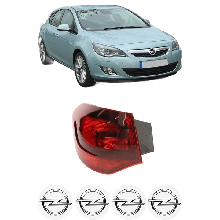 Lampa Stop Spate Stanga OPEL ASTRA J (P10) din 2009-2015, Auto, TYC, 4x Stickere auto cu OPEL