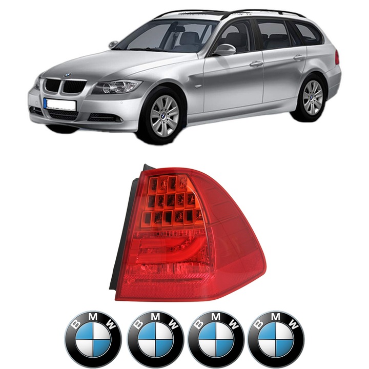 Lampa Stop Spate Dreapta BMW Seria 3 Touring (E91) din 2004-2012, Auto, TYC, 4x Stickere auto cu BMW