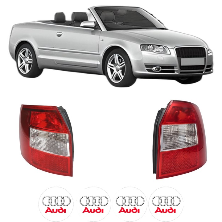 Set Stopuri Spate Stanga Dreapta AUDI A4 B6 Convertible (8H7) din 2002-2005, Auto, TYC, 4x Stickere auto cu AUDI