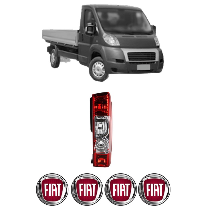 Lampa Stop Spate Dreapta FIAT DUCATO Platform/Chassis (250_) din 2006-2019, Auto, TYC, 4x Stickere auto cu FIAT