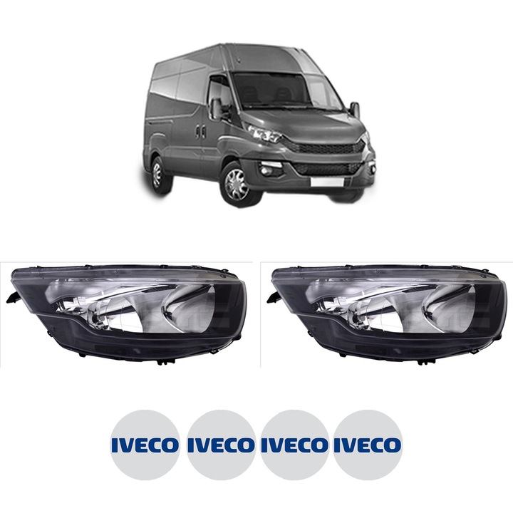 Set Faruri Stanga Dreapta Fata IVECO DAILY VI Van din 2014-2022, Auto, TYC, 4x Stickere auto cu IVECO