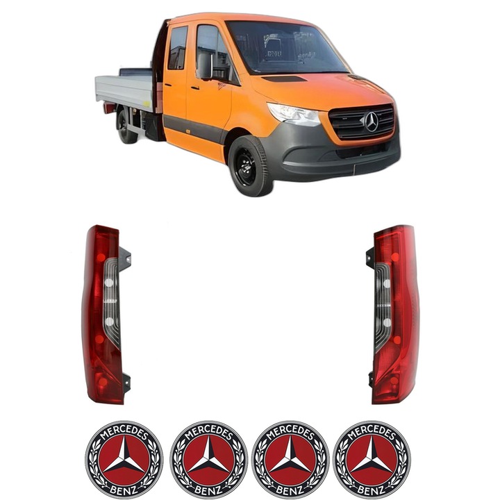Set Stopuri Spate Stanga Dreapta MERCEDES-BENZ SPRINTER 3, 5-t Platform/Chassis (B907, B910) din 2018-2021, Auto, TYC, 4x Stickere auto cu MERCEDES-BENZ