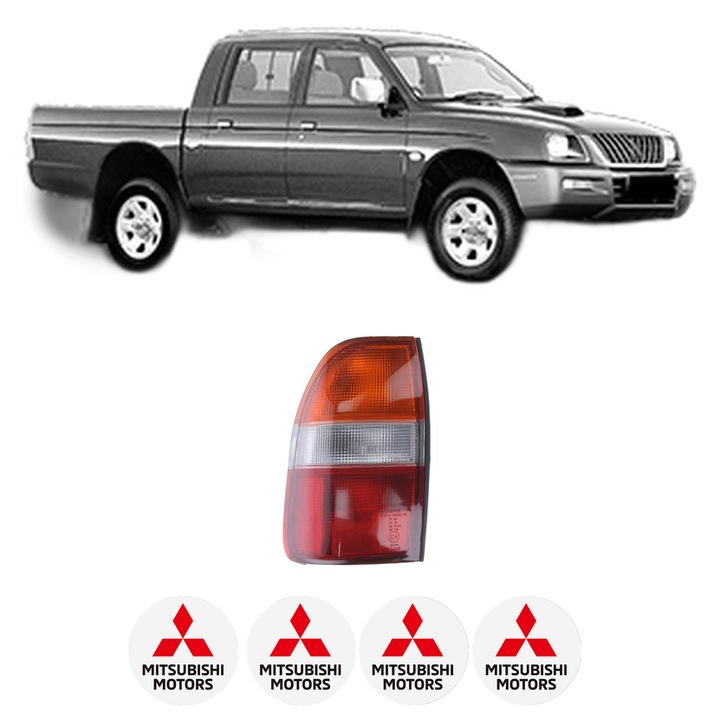 Lampa Stop Spate Stanga MITSUBISHI L200 (K7_T, K6_T, K5_T) din 1996-2007, Auto, DEPO, 4x Stickere auto cu MITSUBISHI
