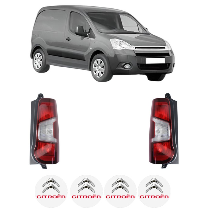 Set Stopuri Spate Stanga Dreapta CITROEN BERLINGO Box Body/MPV (B9) din 2008-2021, Auto, DEPO, 4x Stickere auto cu CITROEN