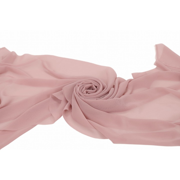 Material Textil Sifon Crep, Culoare Roz Murdar, 100% Poliester, Dimensiuni 50cm x 145cm
