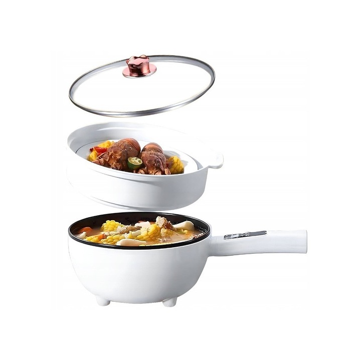 Tigaie Electrica UniBox, 3 Litri, 1350W, Panou Digital, 24cm