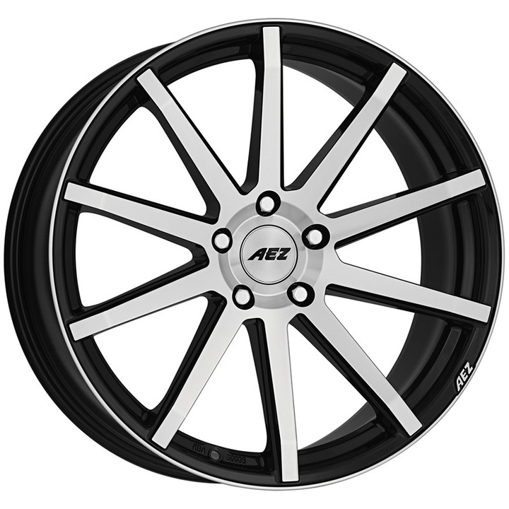 Alufelni, AEZ Straight Black, polírozott, 8/18 5x120 ET35