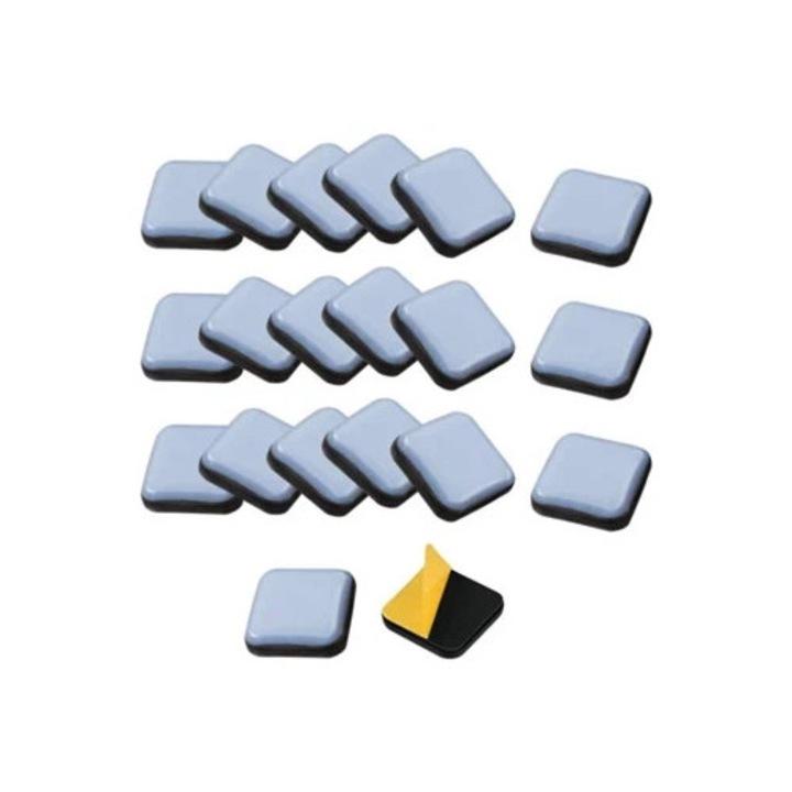 Alunecatoare patrate pentru mobila, design reutilizabil, protejeaza podelele si covoarele