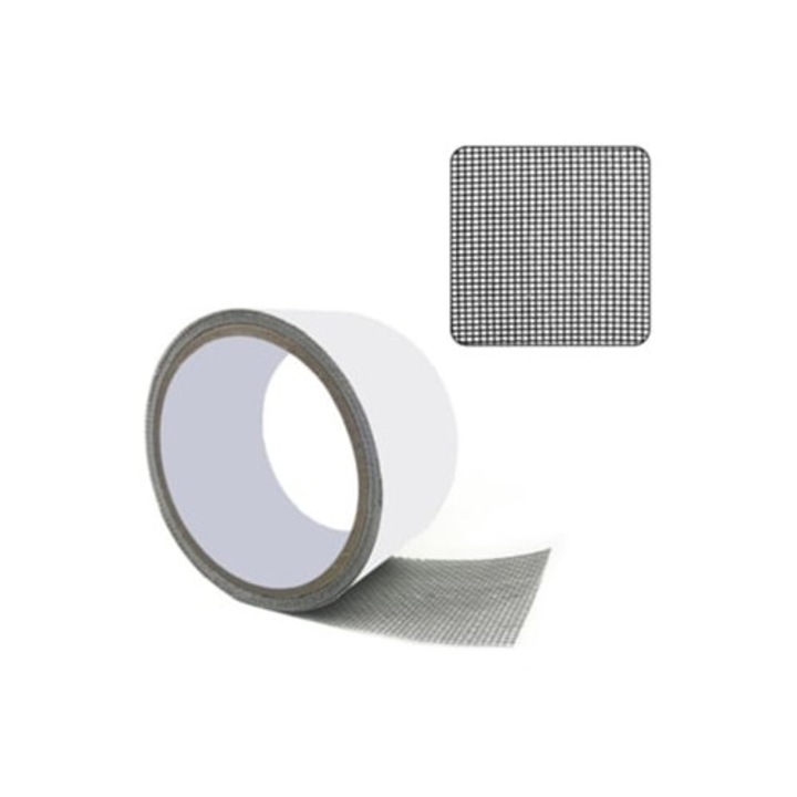 Banda adeziva pentru repararea plaselor de fereastra, autoadeziva, din fibra de sticla, set de reparare