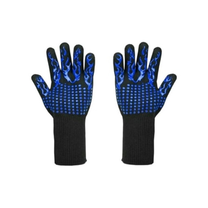 Konyhai kesztyűk, Flame Defenders, hőálló, szilikon fogantyúval, aramid szálból, szett