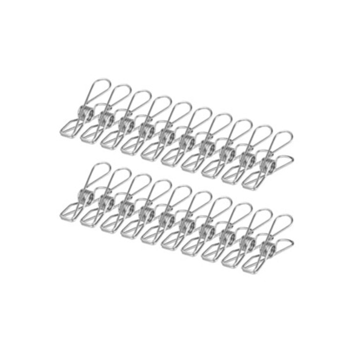 Clipsuri rufe din otel inoxidabil, design compact, prindere puternica, set