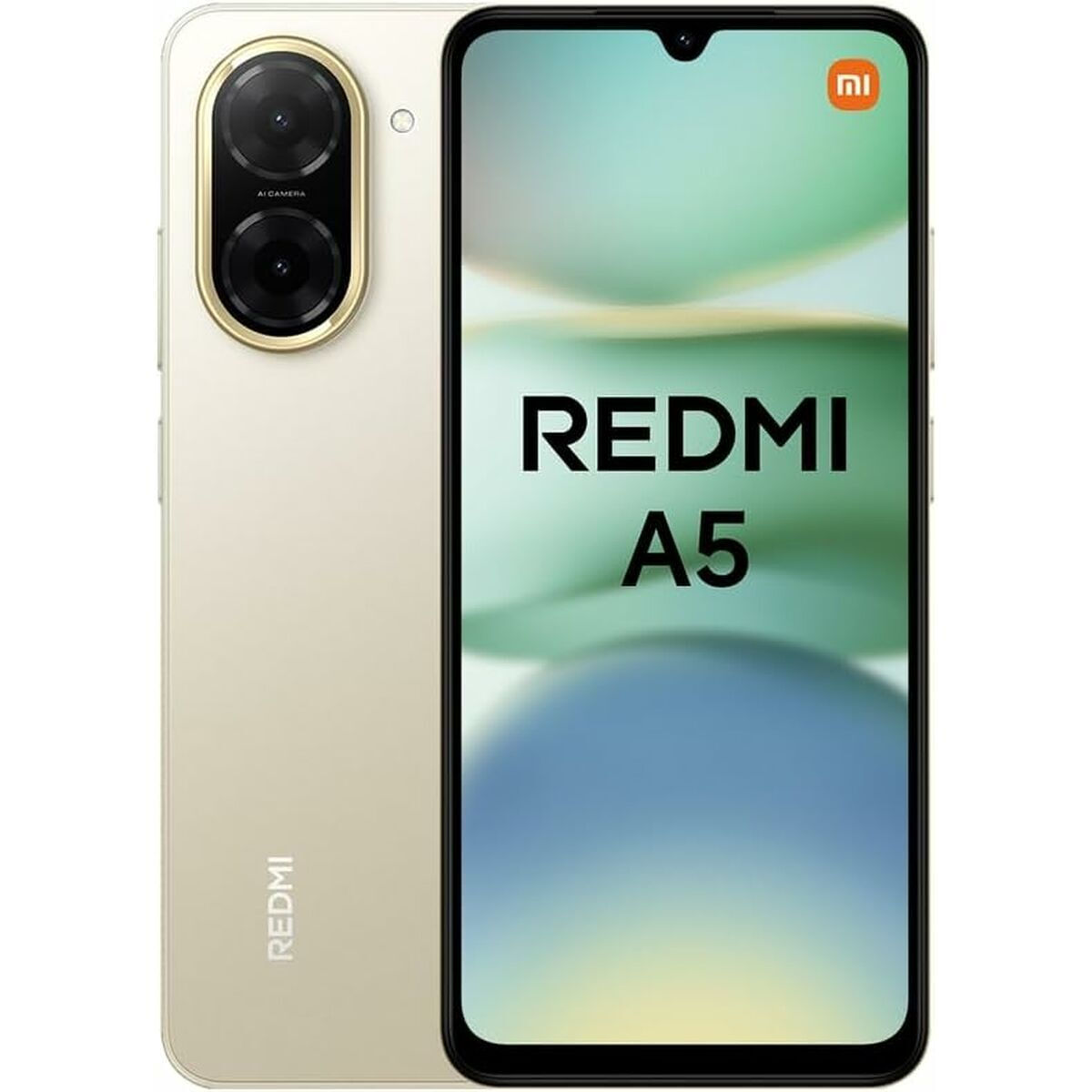 Telefon mobil Xiaomi A5, Unisoc T7250, 4G, Dual Sim, 128GB/4GB, Auriu Sandy