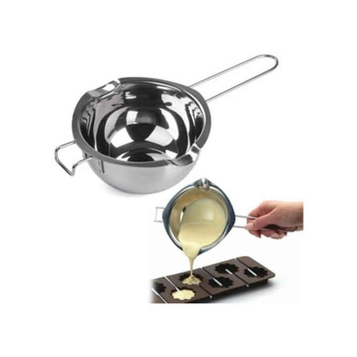 Zeuxo rozsdamentes acél Bain Marie edény csokoládé olvasztásához és gyertyakészítéshez