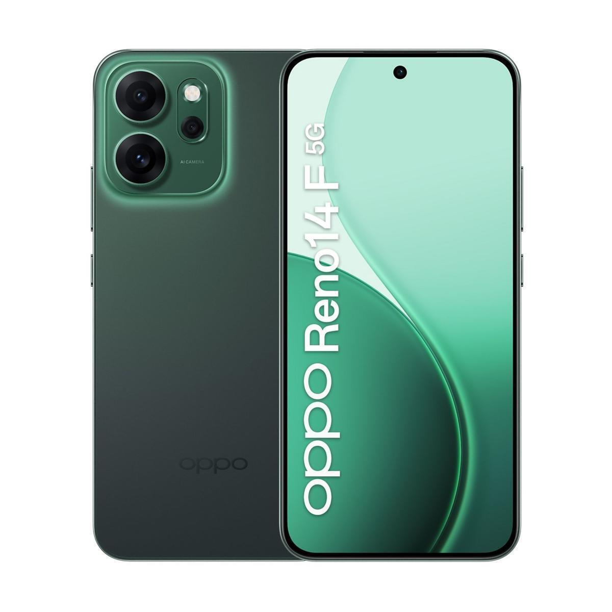 Telefon mobil Oppo Reno14 F, Qualcomm SM6450 Snapdragon 6 Gen 1, 5G, Dual SIM, 256GB/8GB, Verde Luminous
