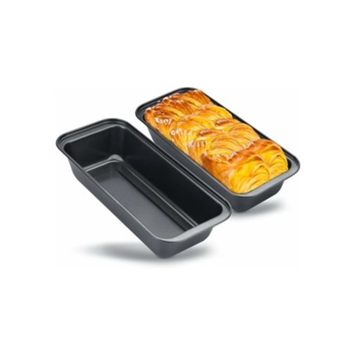 Set de 2 tavi de copt rectangulare din otel carbon antiaderent, 30x20cm