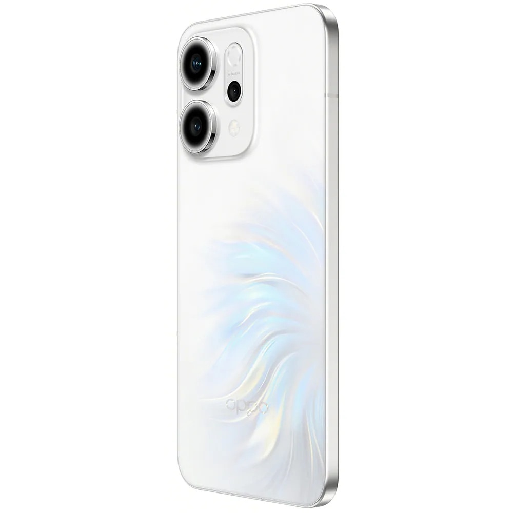 Telefon mobil OPPO Reno14, Mediatek Dimensity 8350, Dual SIM, 12GB/512GB, 5G, Opal White