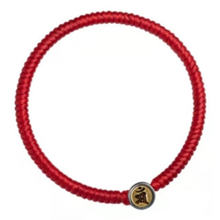 Bratara prietenie unisex ajustabila din sfoara rosie, impletita manual