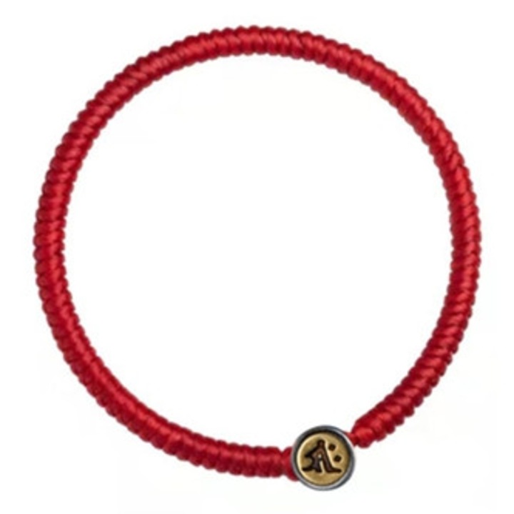 Bratara prietenie unisex ajustabila din sfoara rosie, impletita manual