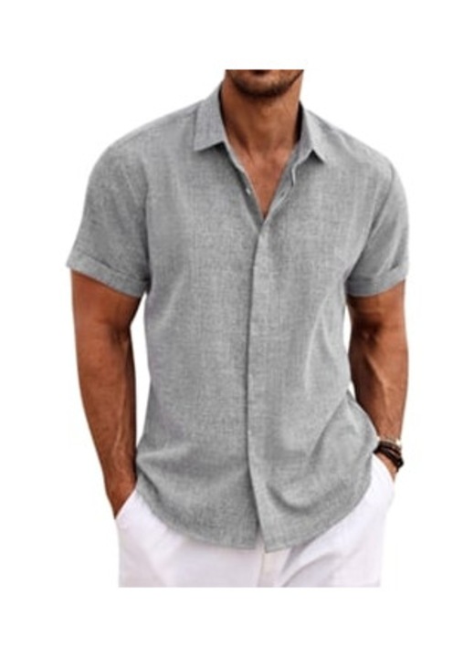 Férfi alkalmi ing, pamut, regular fit, szürke