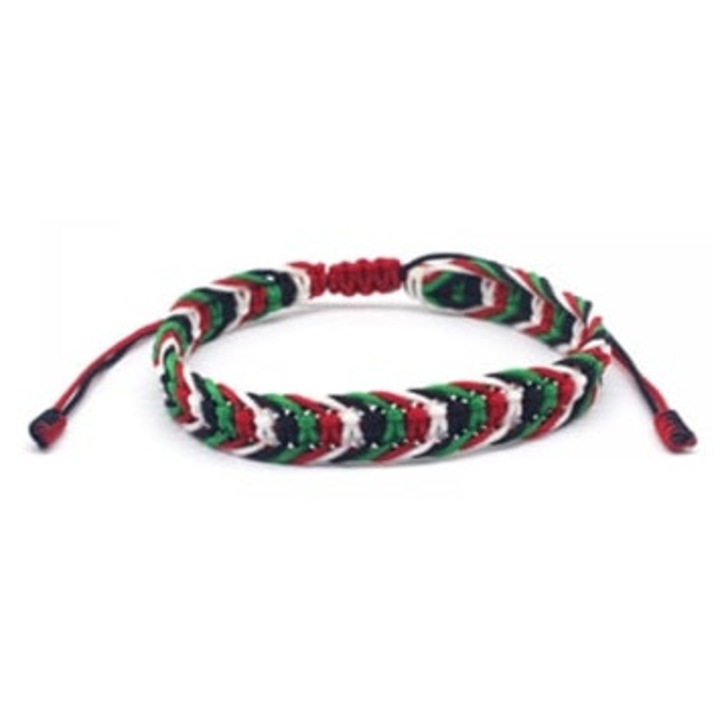 Bratara handmade cu design steag, bratara ajustabila colorata, stil boho