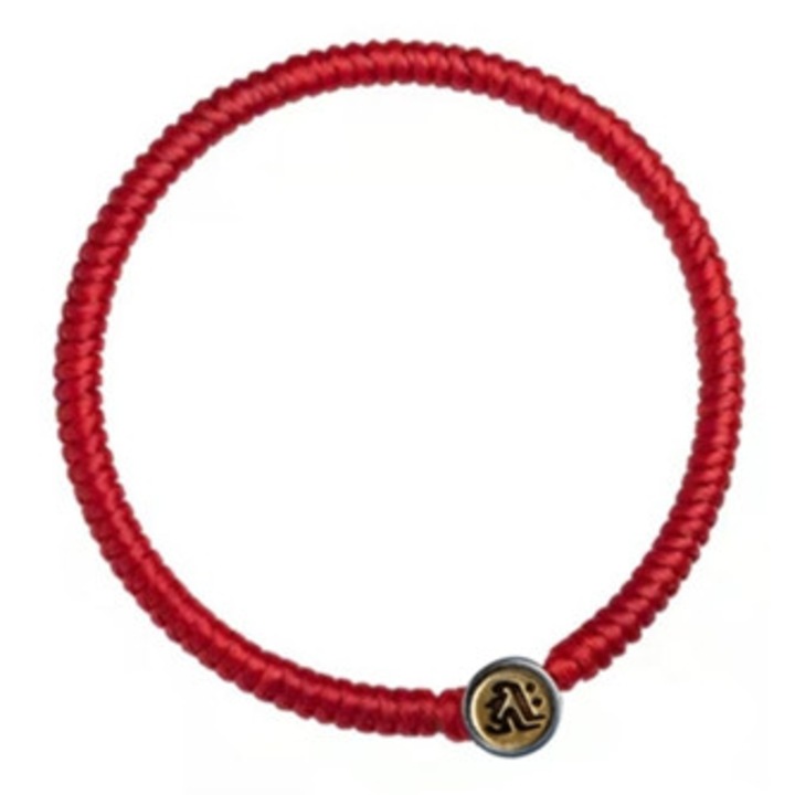 Bratara prietenie unisex ajustabila din sfoara rosie, impletita manual