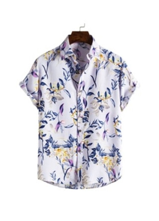 Alkalmi ing gombokkal, virágmintás, poliészter, fehér, L INTL